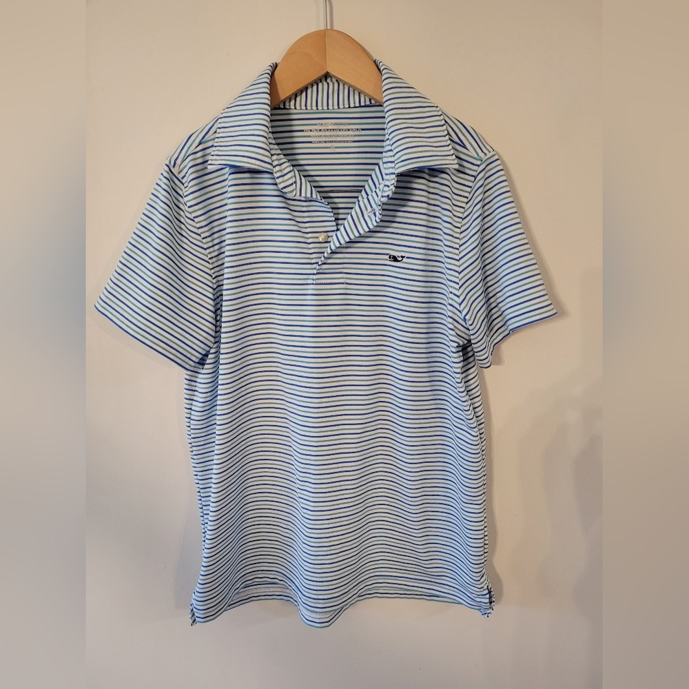 Vineyard Vines Boys Medium Striped Sankaty Polo